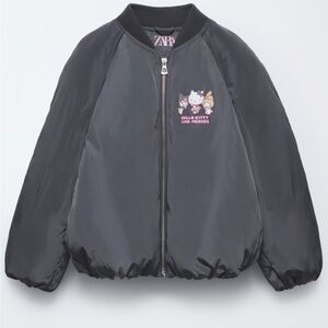 Girls Hello kitty KUROMI SANRIO Bomber Jacket Size 6/7